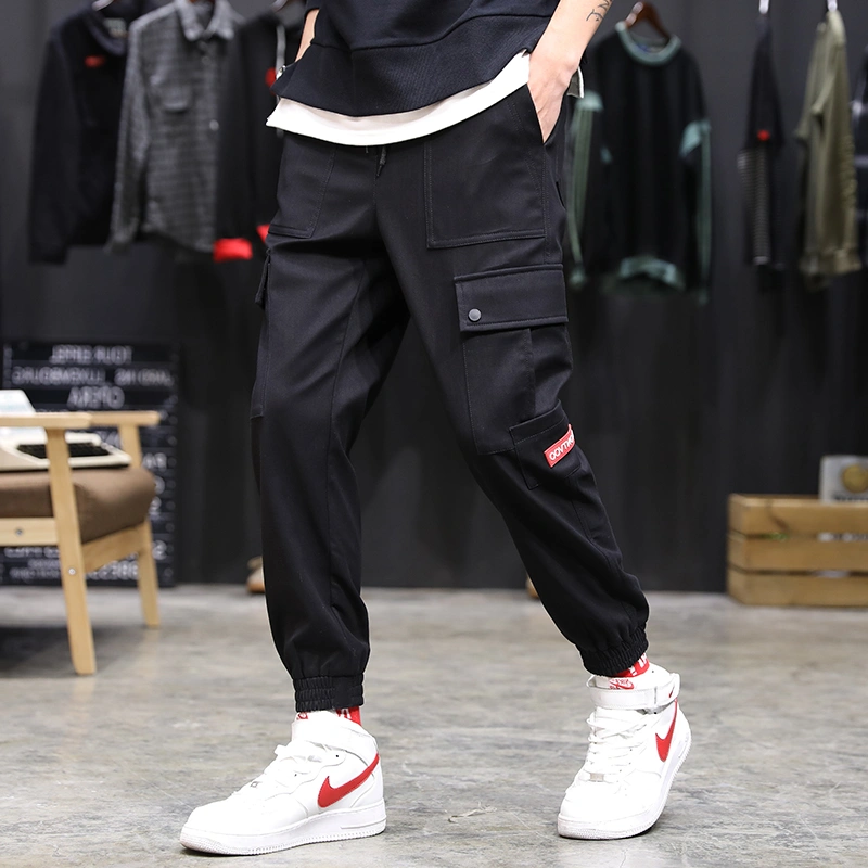 Sports All-match Casual Trousers With Waistband And Velvet Overalls