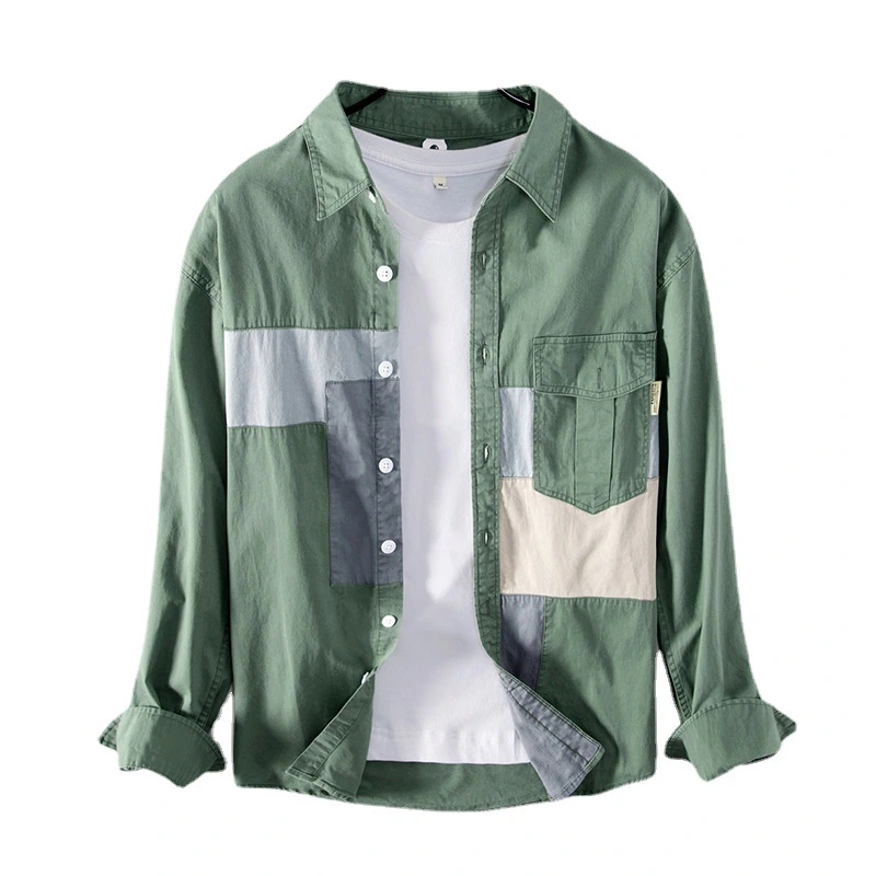 Youth Casual Stitching Shirt