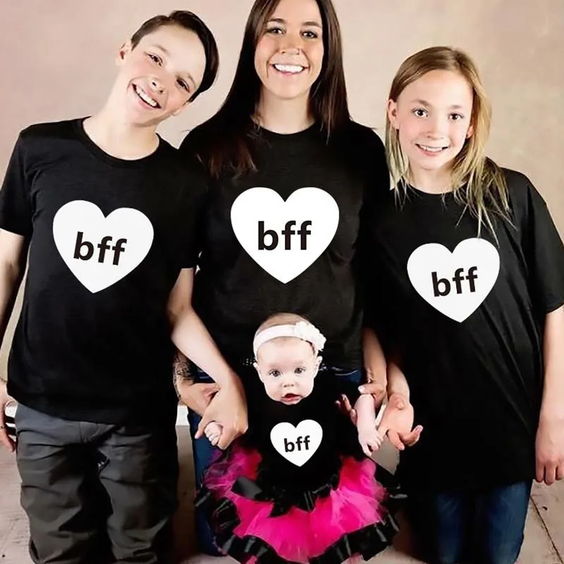 Love Bff Pattern Short Sleeve