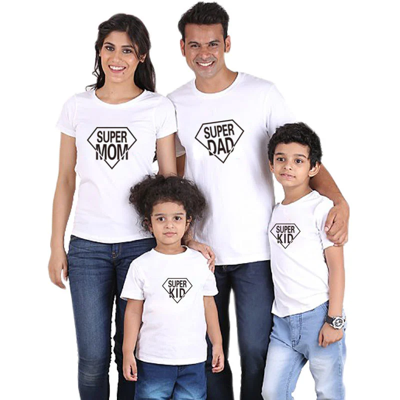 Parent-Child Summer Cartoon Printed Short-Sleeved T-Shirt Parent-Child Clothing
