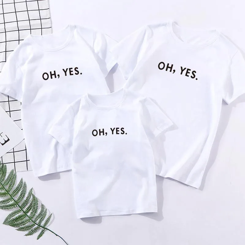 Summer Short-Sleeved T-Shirt, Parent-Child Wear, Round Neck Top, Family Wear
