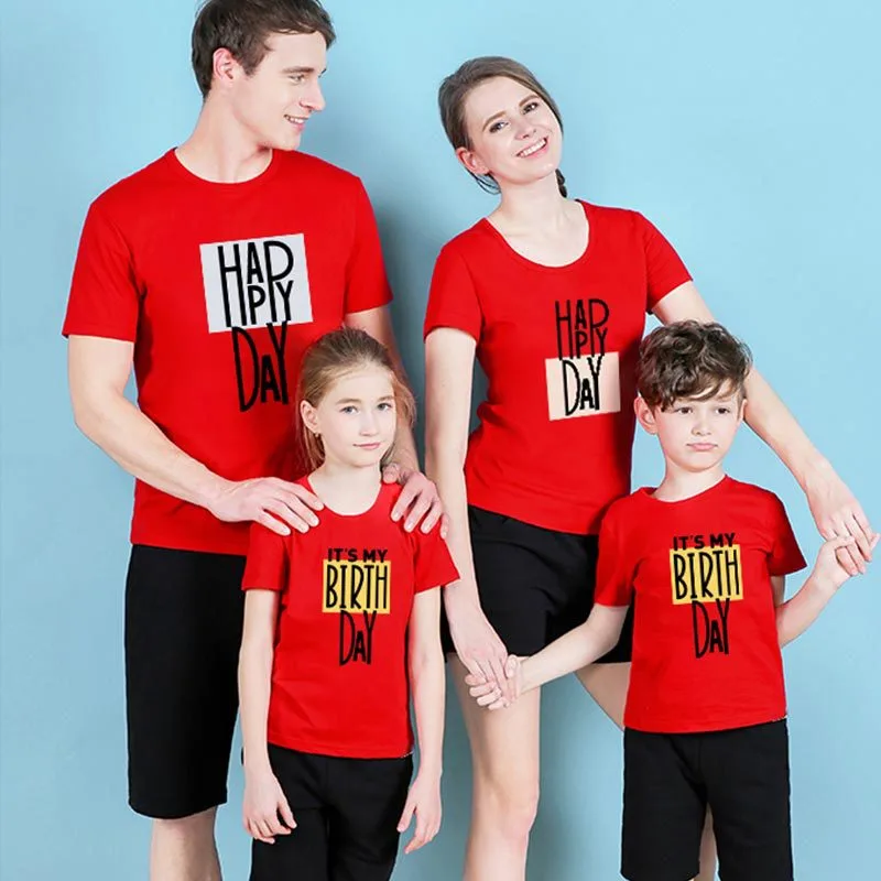 Trendy And Fashionable Family Of Three Short-Sleeved Parent-Child Outfits