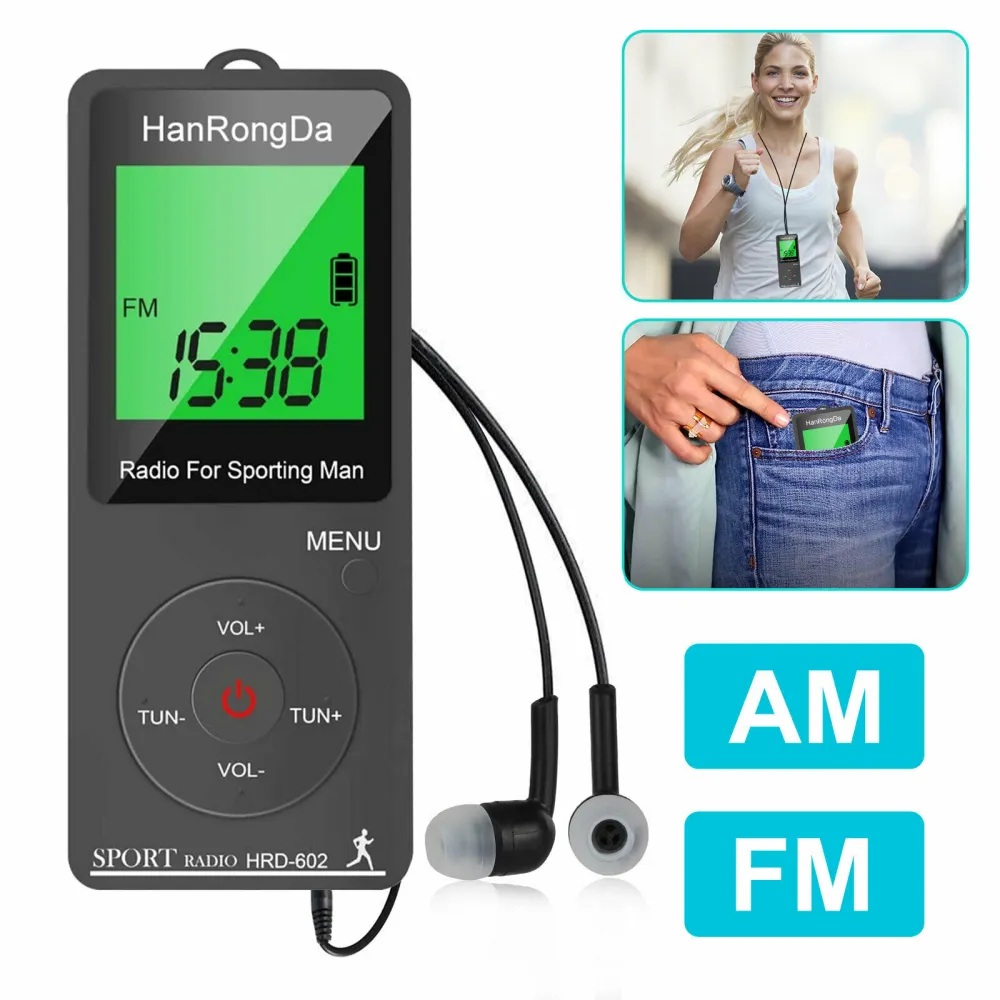 Mini Sports Radio With Digital Display And Pedometer Function