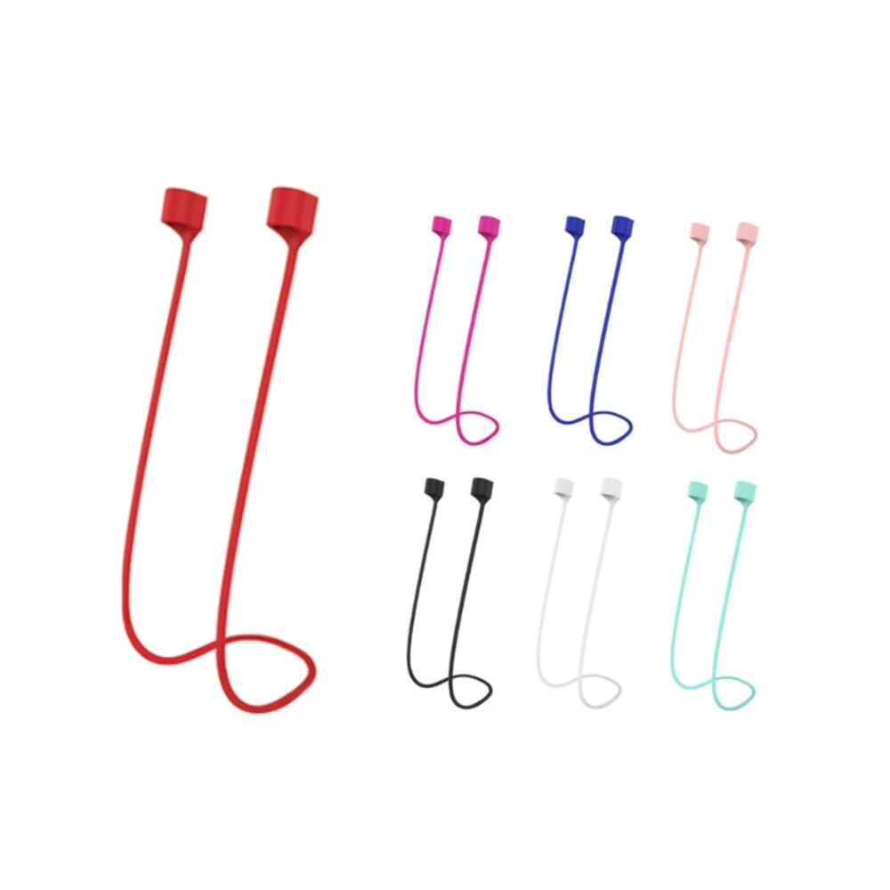 Wireless Bluetooth Headset Magnetic Silicone Anti-Lost Lanyard