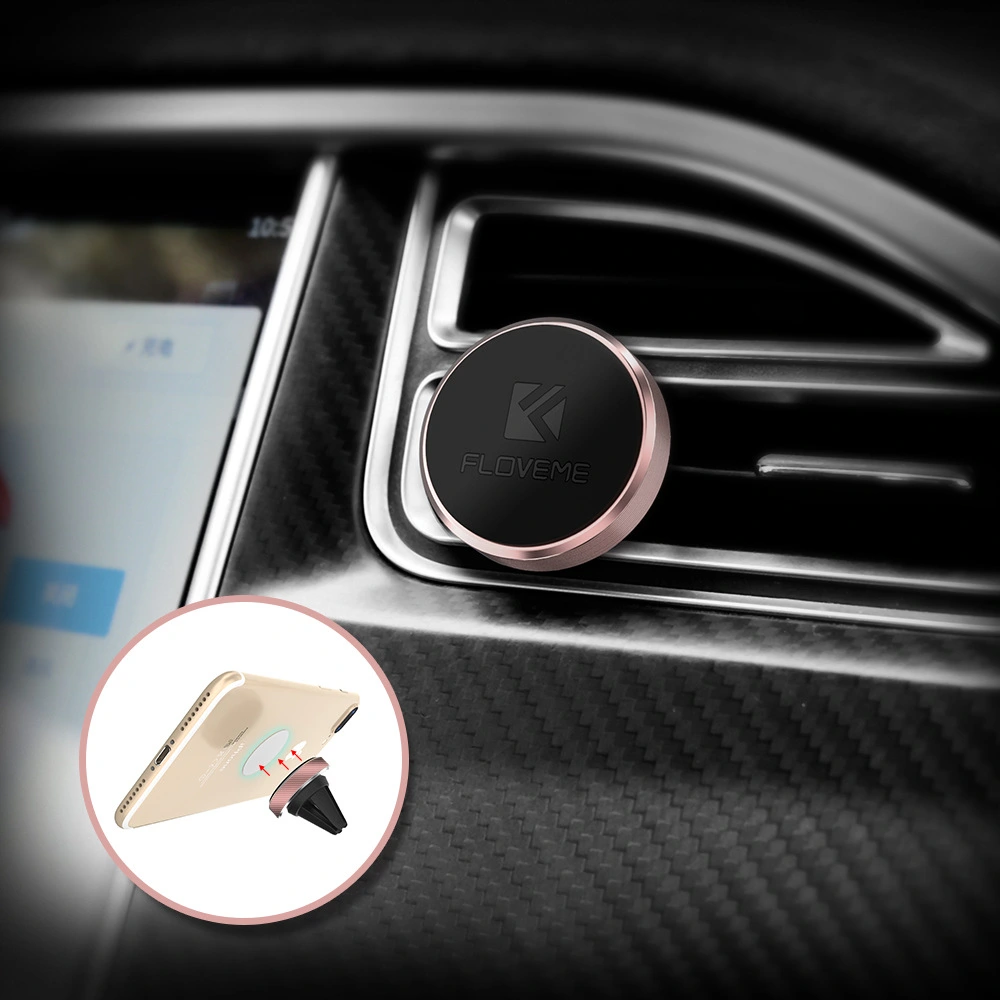 Magnetic 360-degree Rotating Air Outlet Aluminum Alloy Multi-function Car Phone Holder