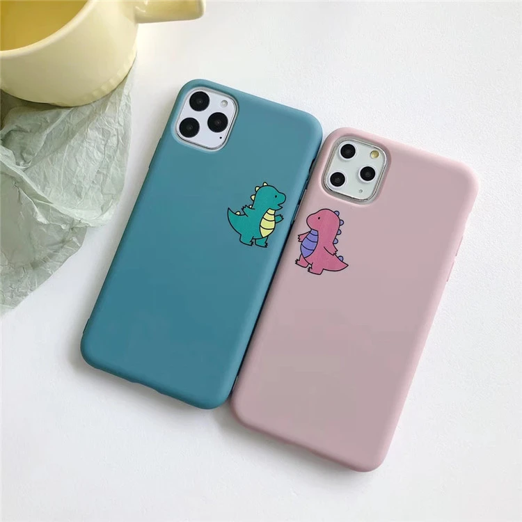 Compatible with Apple , Suitable For Cute Green Dinosaur 6sp Apple XS Max Mobile Phone Case IPhone7plus Matte XR Soft Shell Female