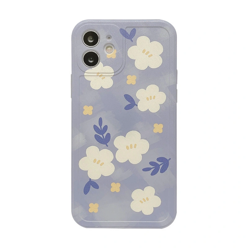 Compatible with Apple , Retro Flower Apple Phone Case Soft Case