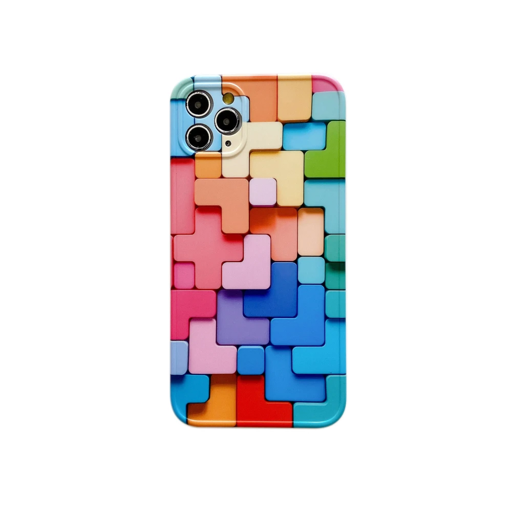 Compatible with Apple , Color Stitching Apple Applicable Mobile Phone Case Personalized Silicone