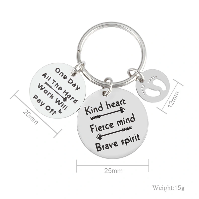 Stainless Steel And Titanium Steel Keychain Fashion Diamond Small Hanging