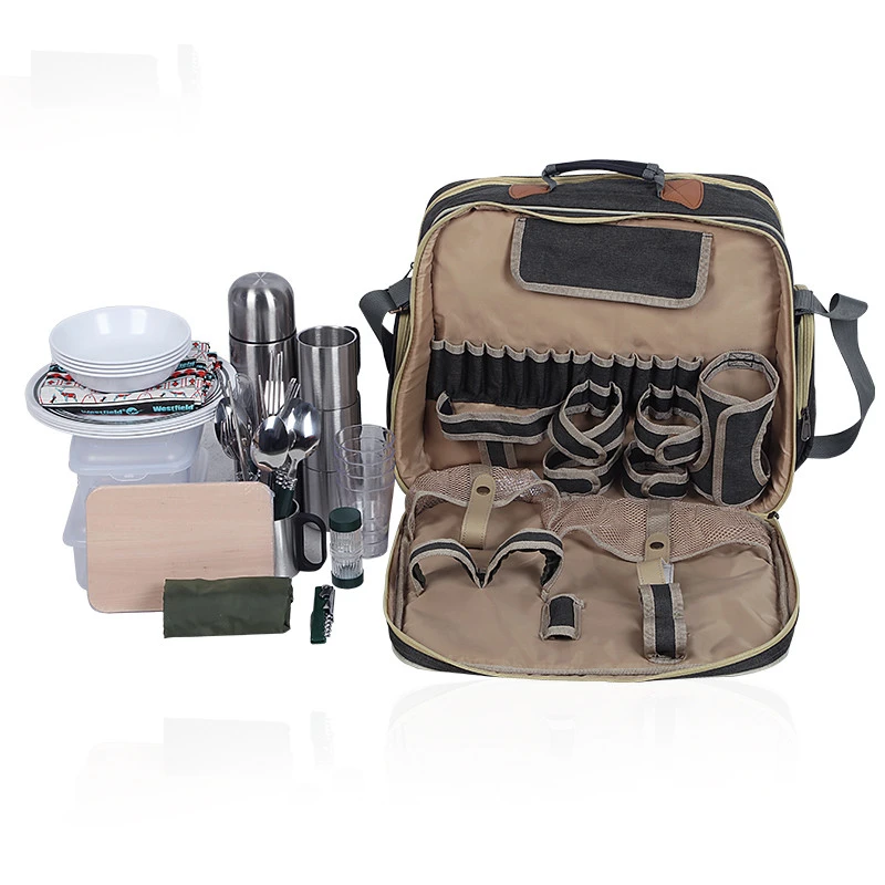 Picnic Bag Outdoor Equipment 4-person Tableware Set