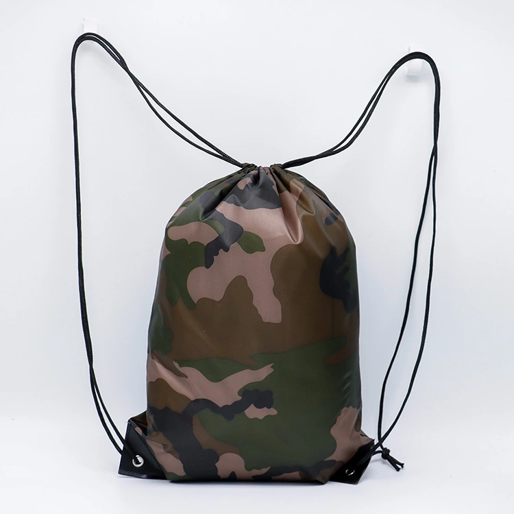 Polyester Drawstring Camouflage Nylon Drawstring Pocket