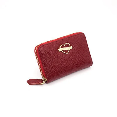 The First Layer Cowhide Organ Card Holder Ladies Card Holder Coin Purse Women