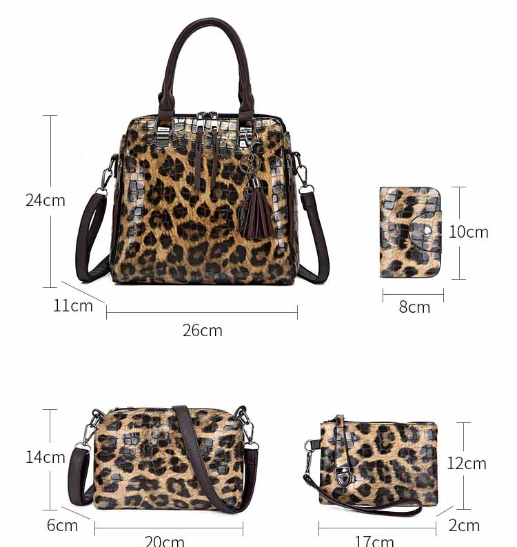 Tassel Portable Snakeskin Pattern Picture Mother Bag