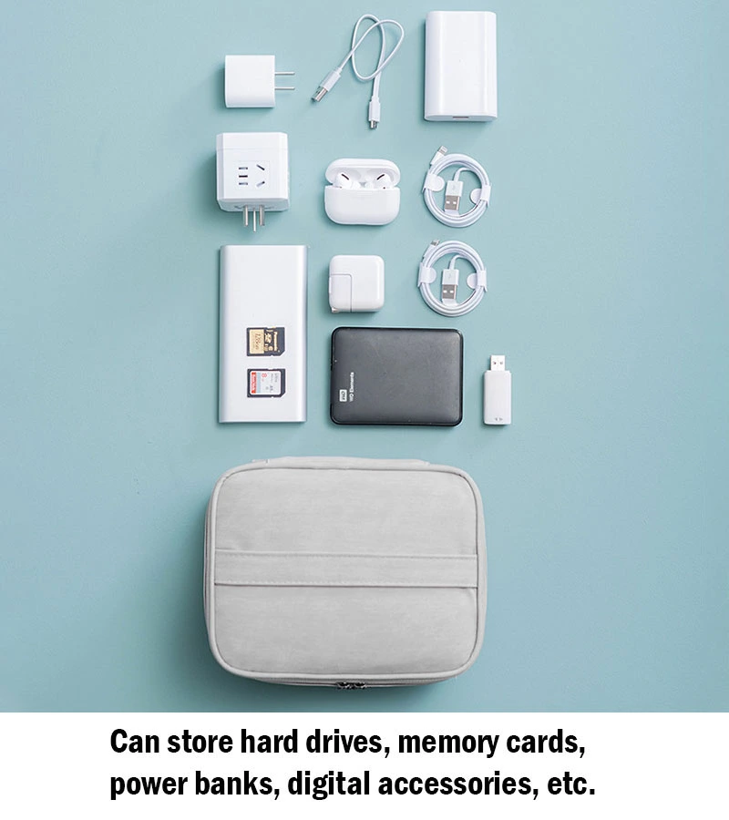 Double-layer Digital Bag, Portable Function, Multi-storage Bag