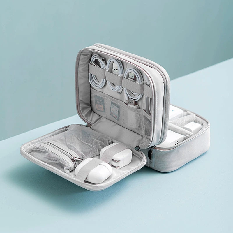 Double-layer Digital Bag, Portable Function, Multi-storage Bag