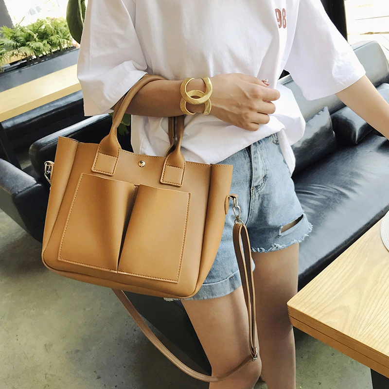 The New Double Pocket Shoulder Bag Diagonal Handbag