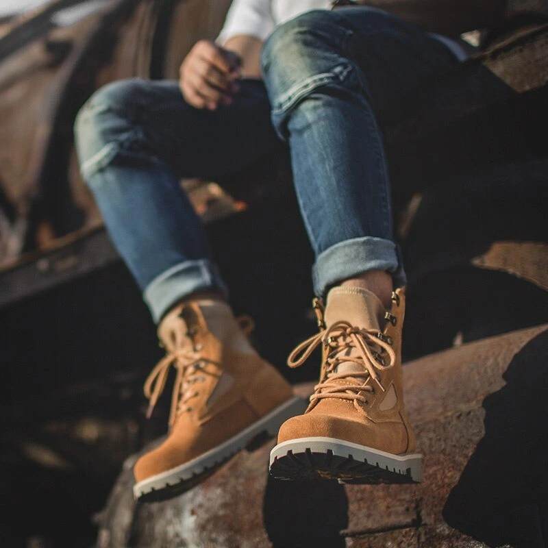 Martin Boots Men's Trendy Desert Spring And Winter British Style