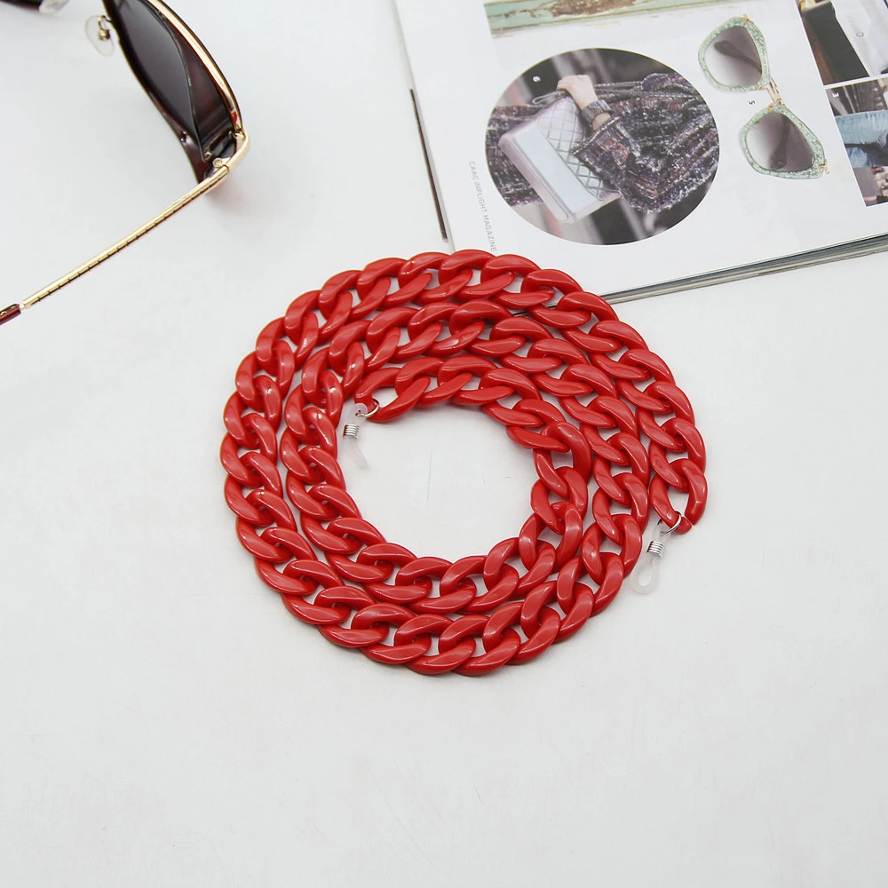 Acrylic Buckle Glasses Chain Silicone Lanyard Lolita Halter Neck Sunglasses Chain Trendy Brand Eye Chain