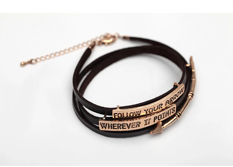 Fashion Simple Letter Leather Multi-layer Bracelet