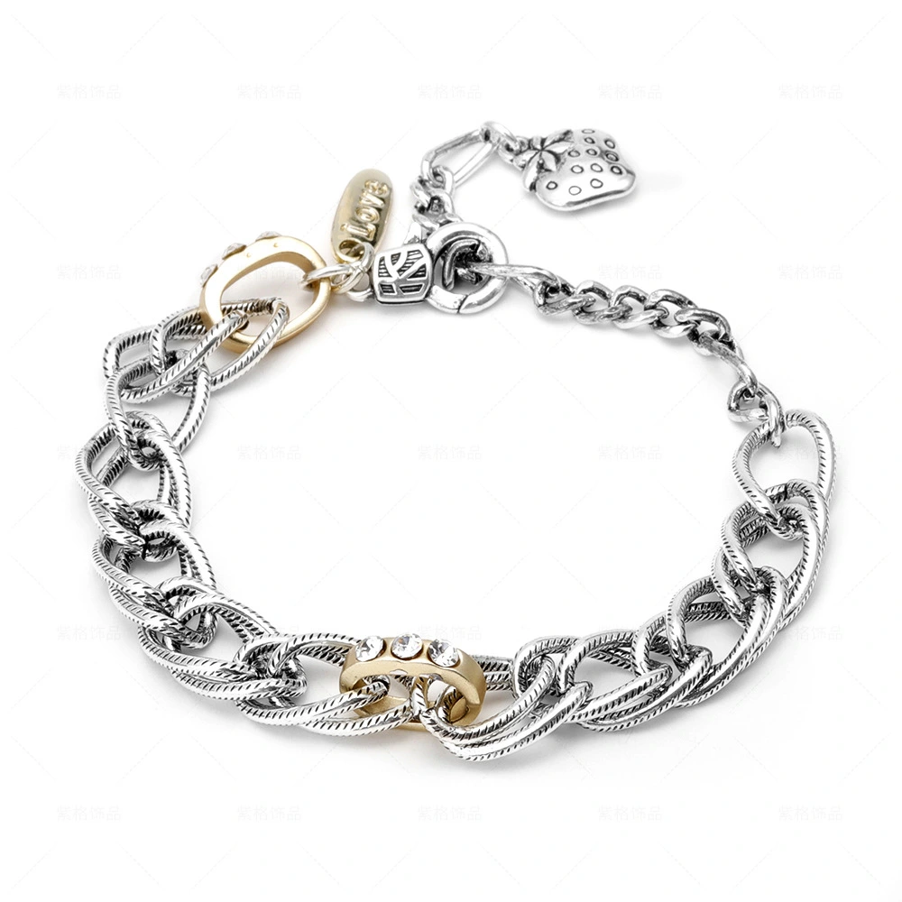 Alloy Bracelet Ins Niche Design National Tide Retro Couple Jewelry