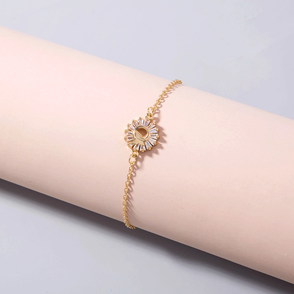 Sea Of Love Butterfly Round Zircon Bracelet