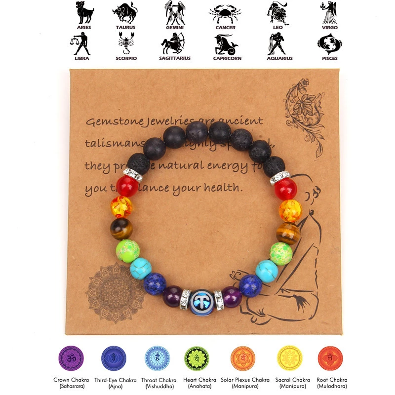 New Seven Chakra Meditation Bracelet Couple Constellation Men And Women