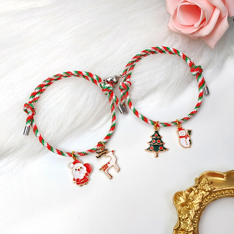 New Christmas Love Magnet Love Couple Bracelet A Pair Of Girlfriends Jewelry