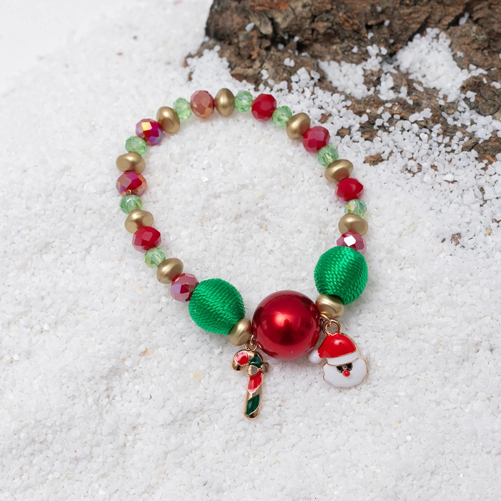 Personalized Elk Snowman Christmas Bracelet