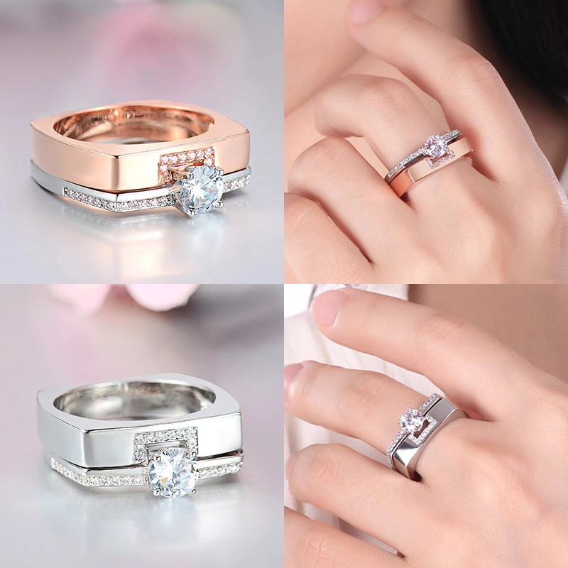 Closed Ring Simple Pair Ring Valentine's Day Gift Ring