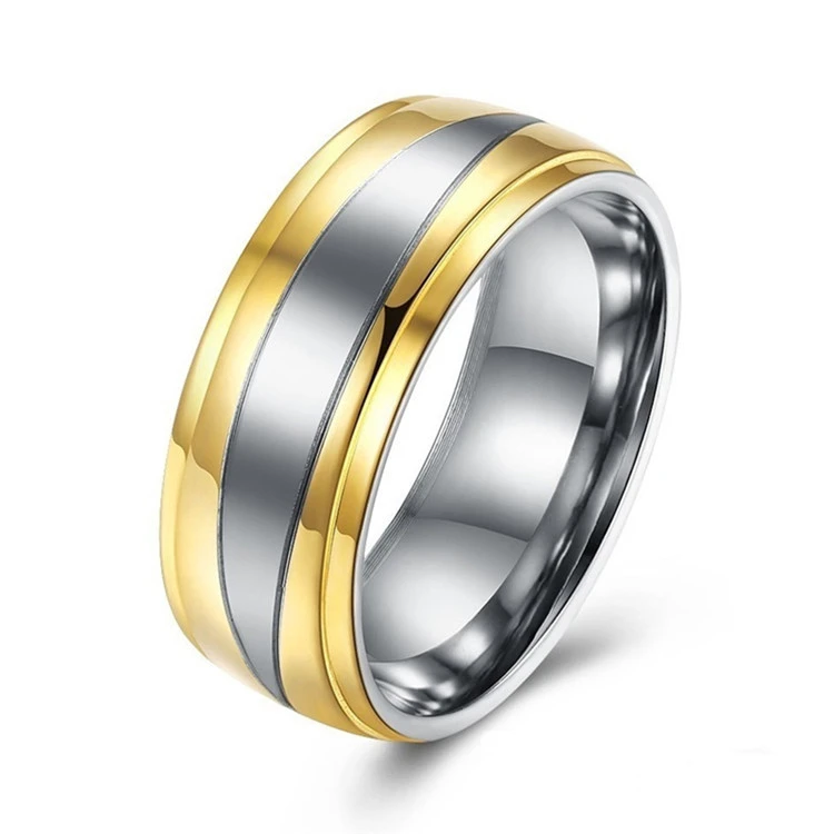 European Style Fashion Simple Titanium Steel Ring