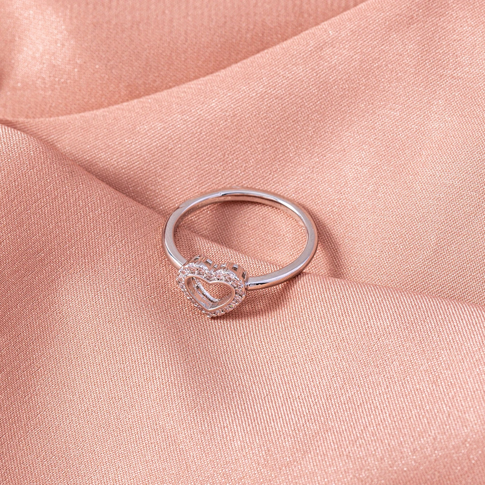 Small Love Zircon Wedding Ring Female Jewelry Accessories