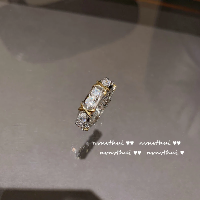 18K Gold Plated Hearts & Arrows Diamond Ring