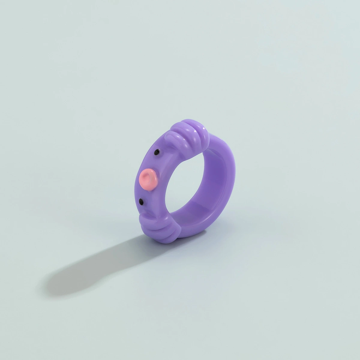 Simple And Cute Contrast Color Pig Nose Ring