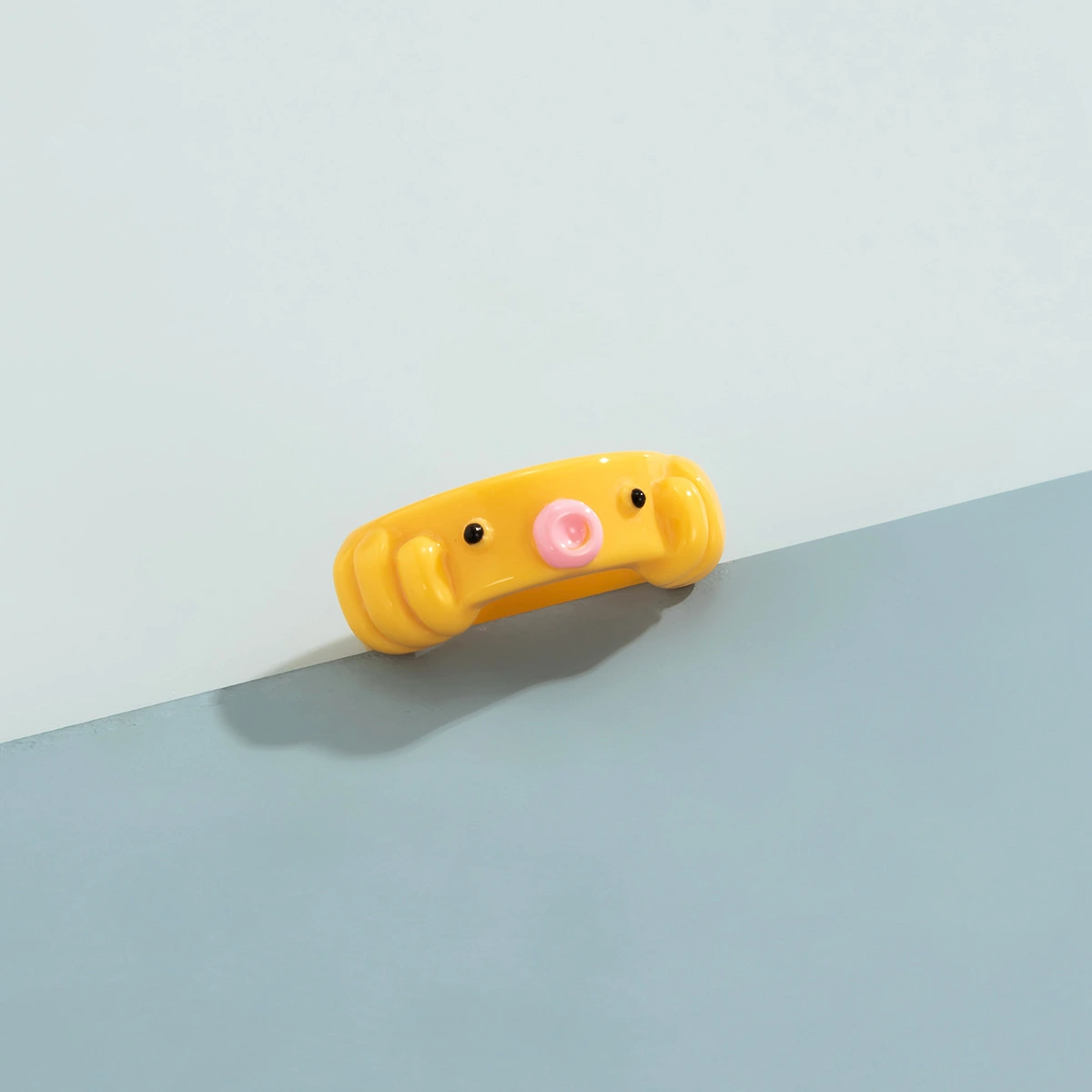 Simple And Cute Contrast Color Pig Nose Ring