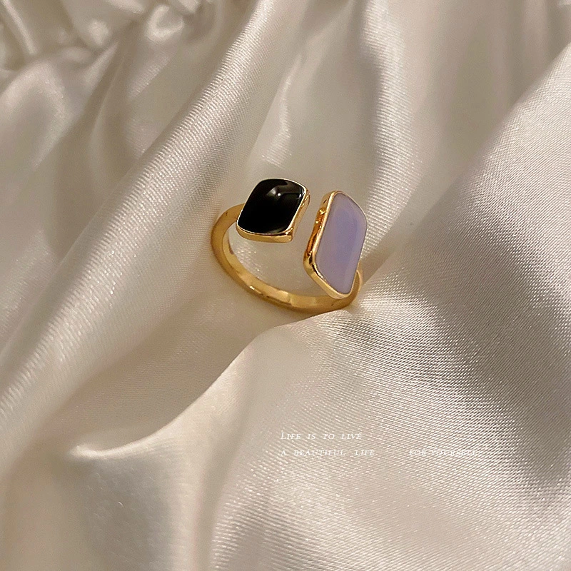 Geometric Dripping  Ring Korean Design Simple