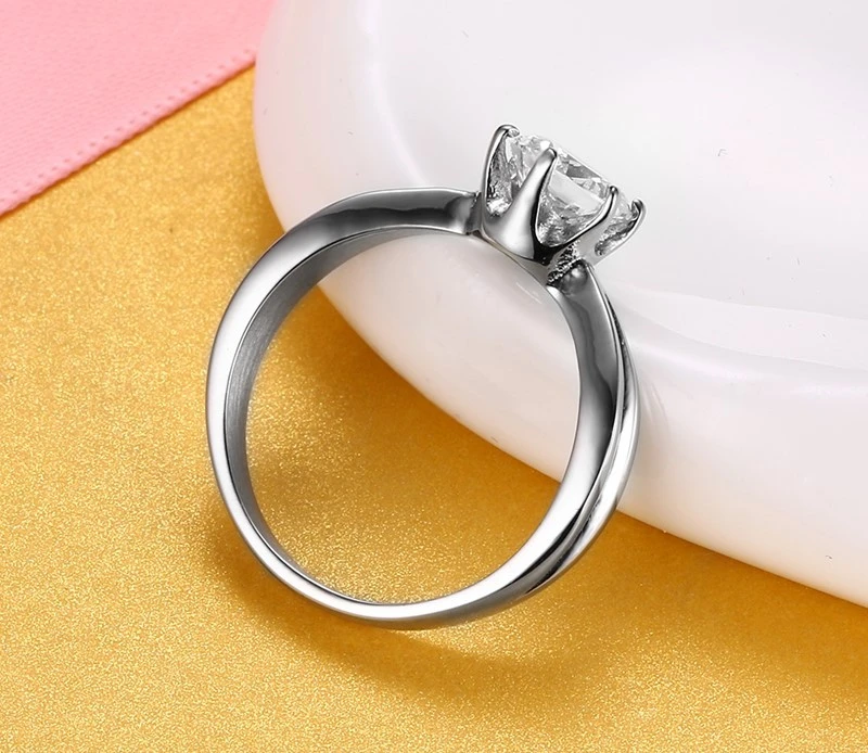 Women's Steel Color Crown Fashion Diamond Ring