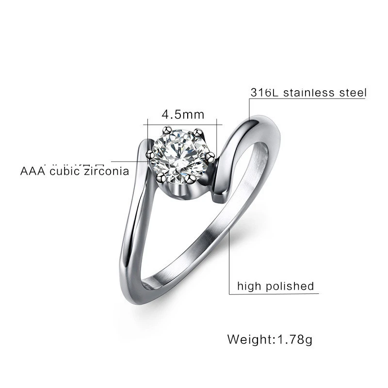 Micro Inlaid Zircon Fashion Women's Wedding Ring