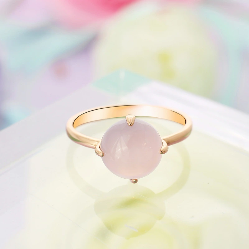 Simple OL Series Wild Ring Natural Semi-treasure Chalcedony