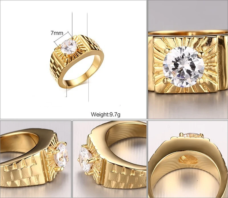 Stainless Steel Micro-inlaid Zircon Ring