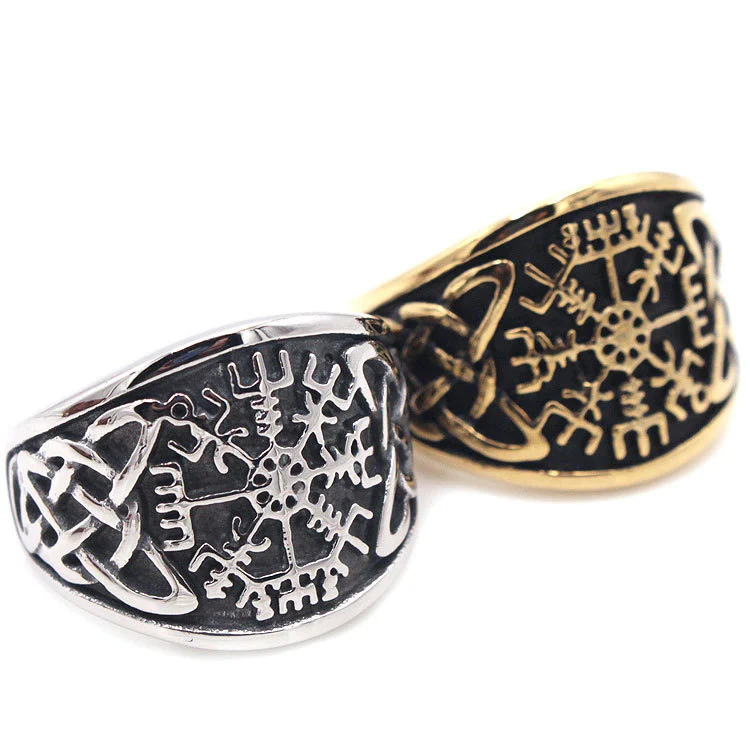 Viking Totem Ring Vintage Men's Titanium Steel Ring