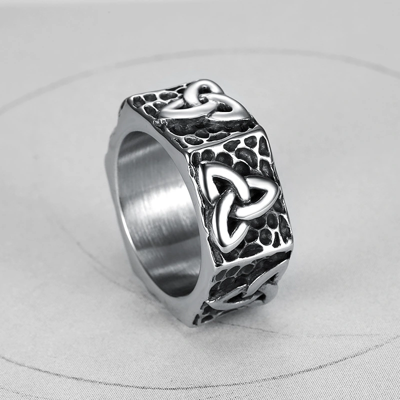 Personalized Vintage Viking Stainless Steel Men's Ring