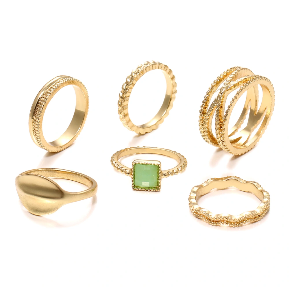 European And American Retro Female Simple Temperament Joint Ring Set