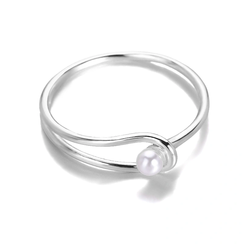 Ring Pearl Geometric Women's Cold Wind Design Sense