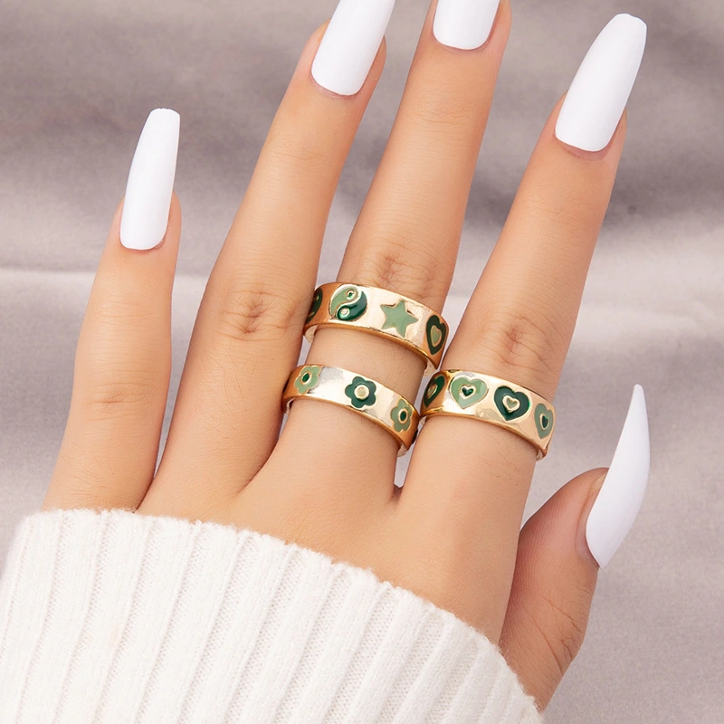 Simple Fashion Love Alloy Ring Women