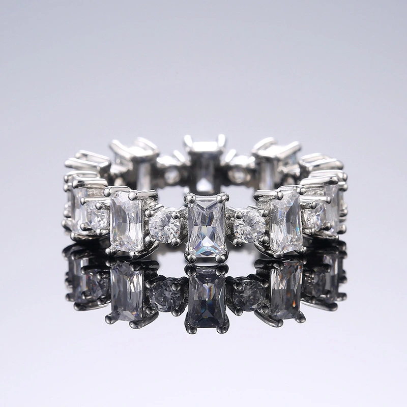 Exquisite Fashion Square Zircon Ring Cute Girls All-match