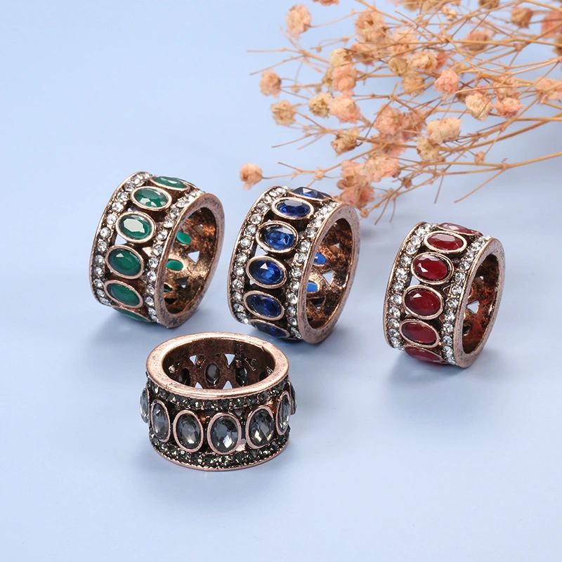 Bohemian Vintage Palace Fashion Crystal Zircon Ring