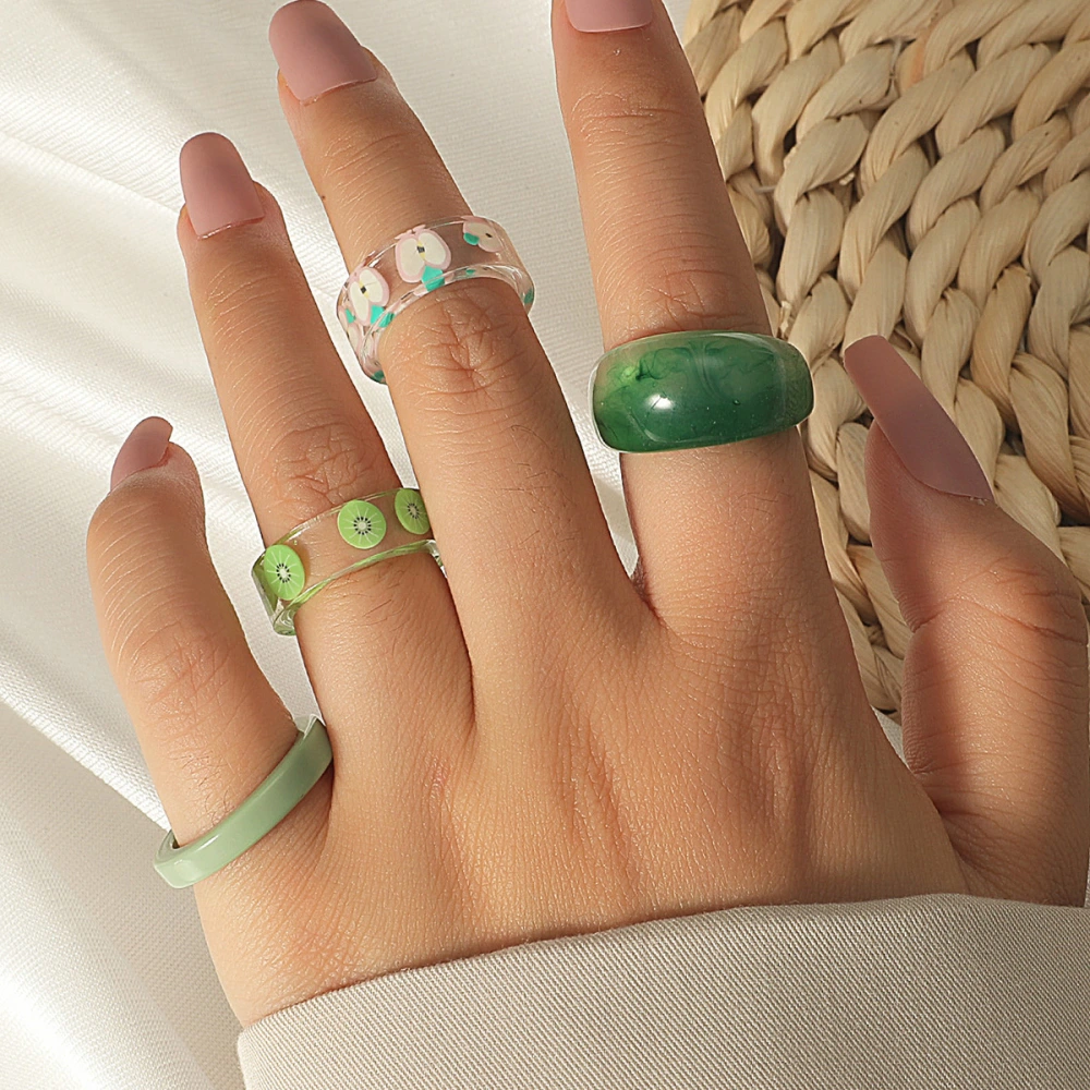 Fashion Transparent Resin Ring