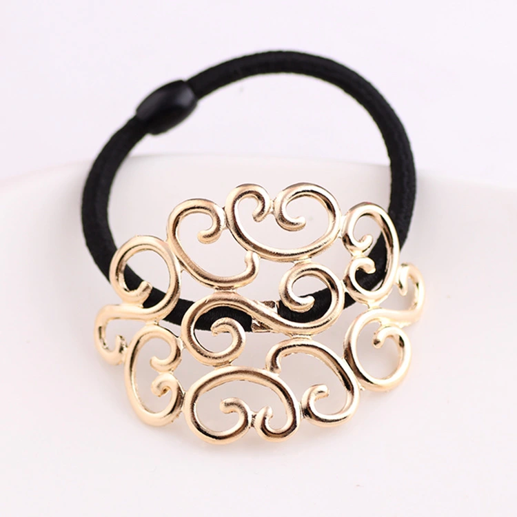 Fashion Alloy Hollow Pattern Hair Tie