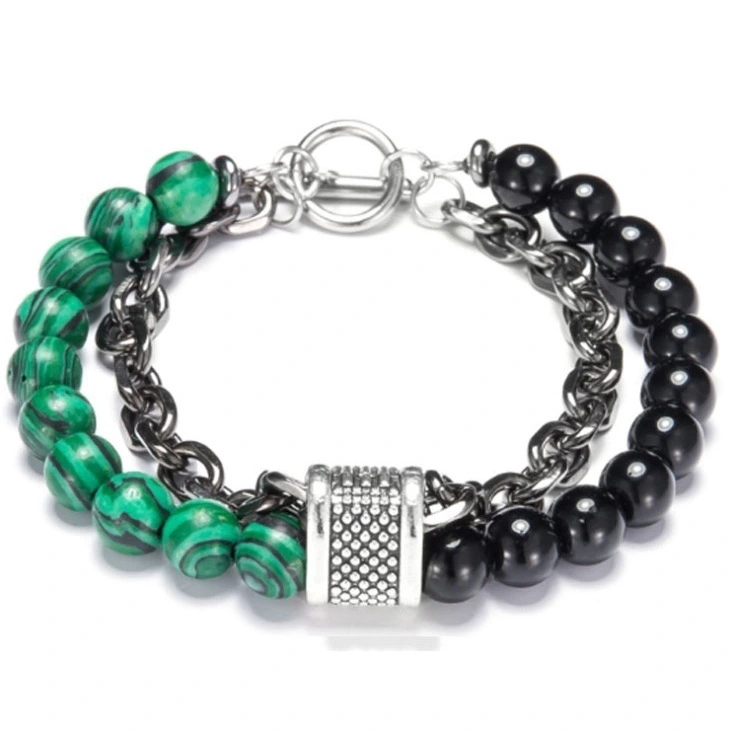 Beaded Chain Double Men's Bracelet