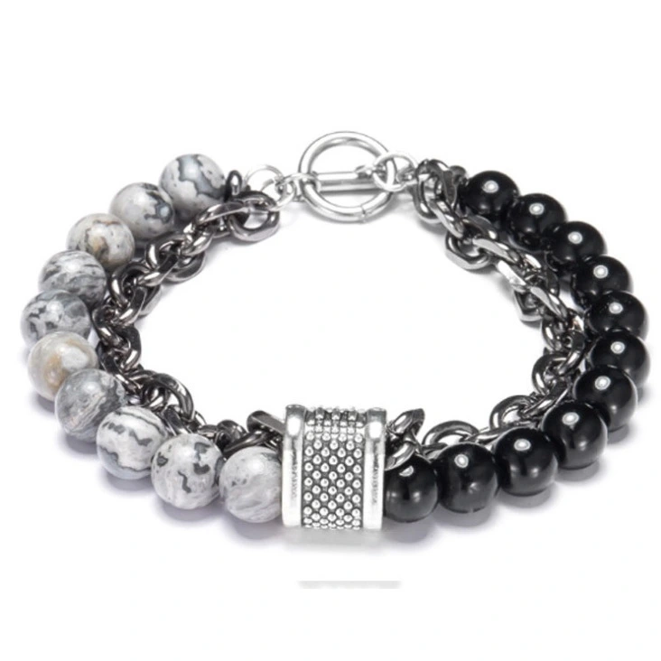Beaded Chain Double Men's Bracelet